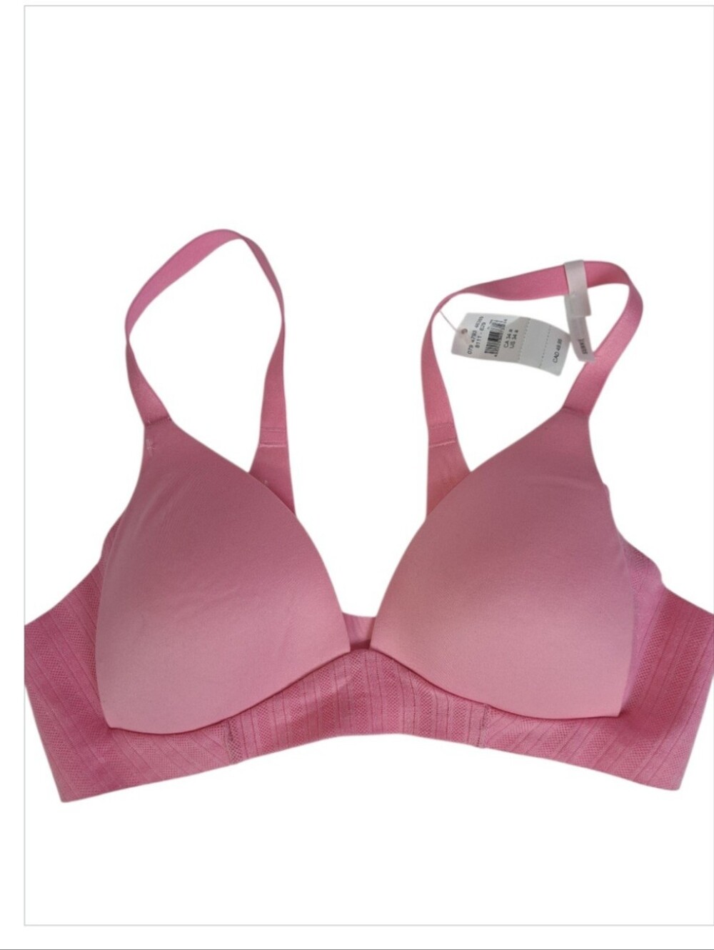 Aerie‎ Sunnie Wireless Lightly Lined Bra 34A Pink Textured Ribbed